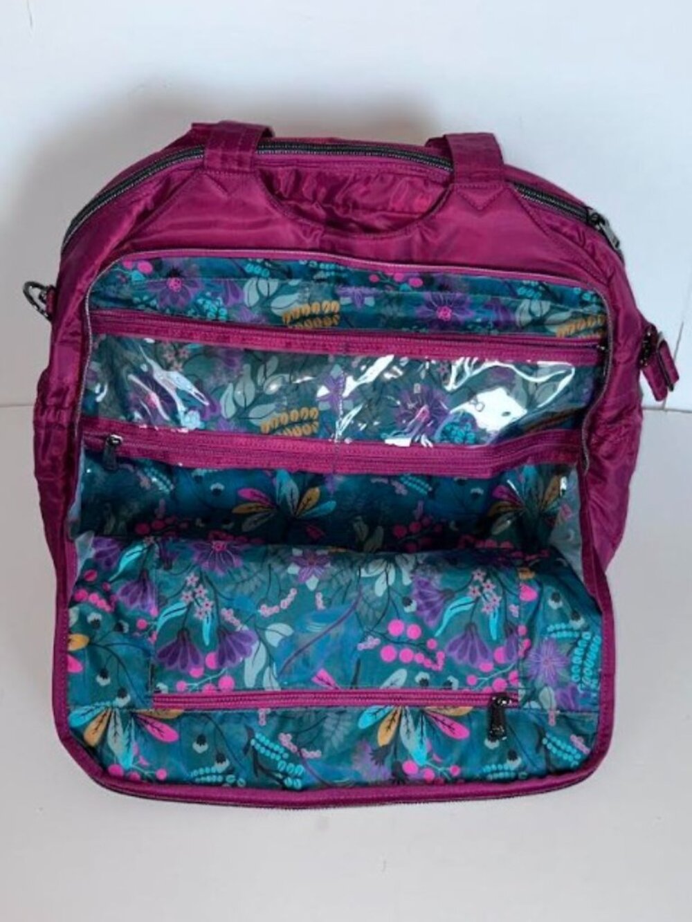 Lug Pontoon 2 Overnight Bag Raspberry Berry Red - Picture 11 of 14
